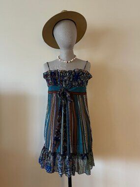 Unique Stretchy Boho Dress – S/M (Super Flowy & Comfy!)